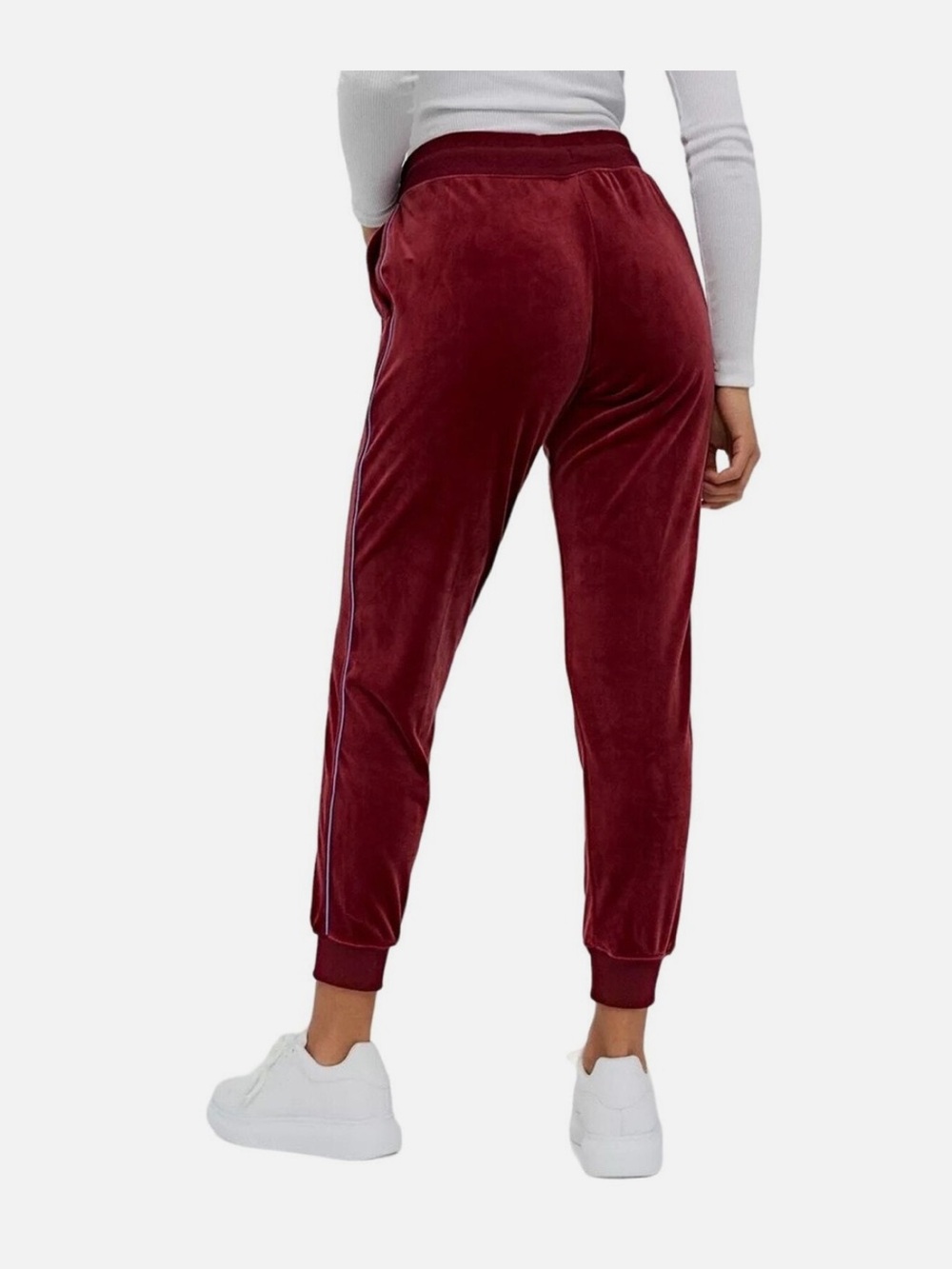 Nike Maroon Velour Heritage Joggers with Embroidered Logo Size S - Picture 2 of 8